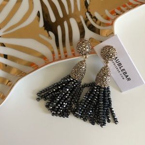 Baublebar beaded tassel statement earrings